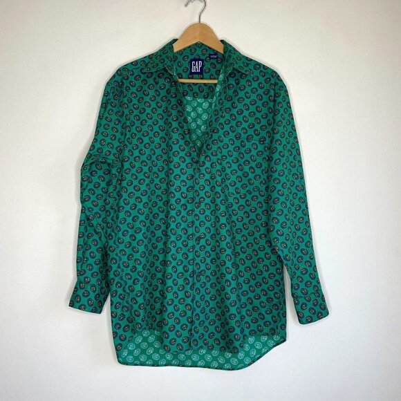 90s Gap Oversized Shirt - Paisley Print - Picture 1 of 12